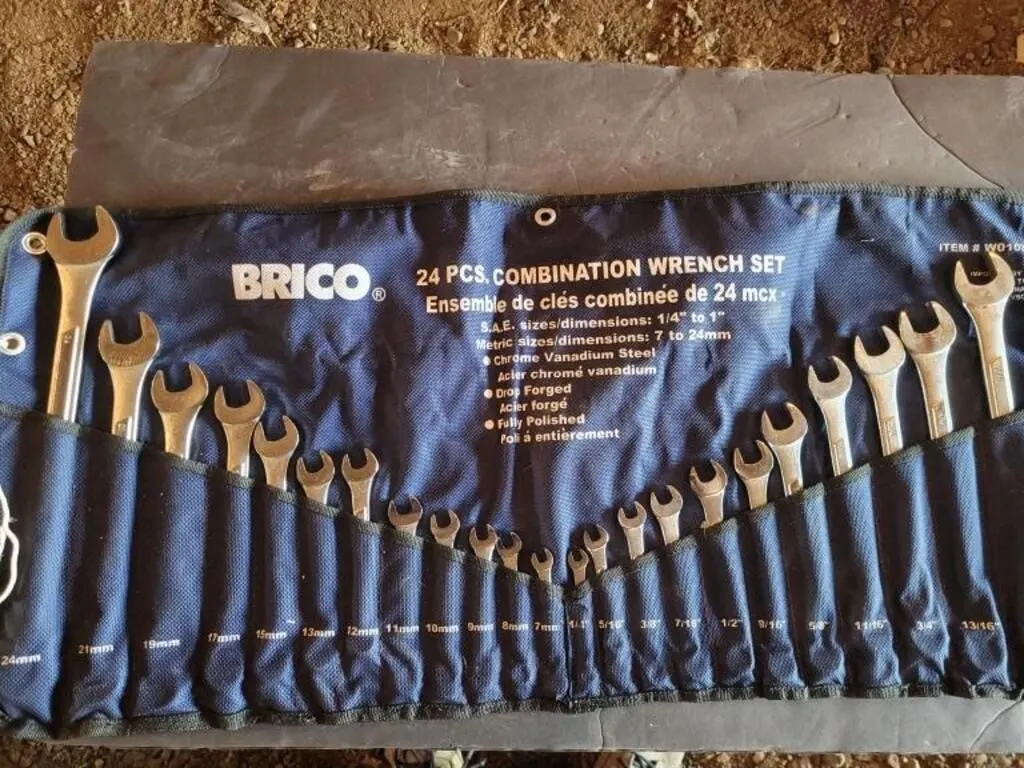 24 PCS Combination Wrench Set 1/4" -1" ,