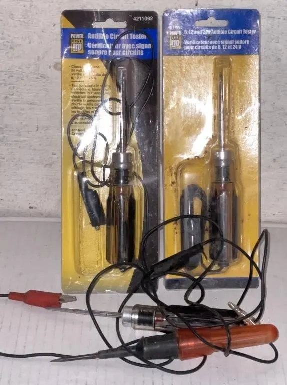 Two Power Fist Audio Circuit Testers and two