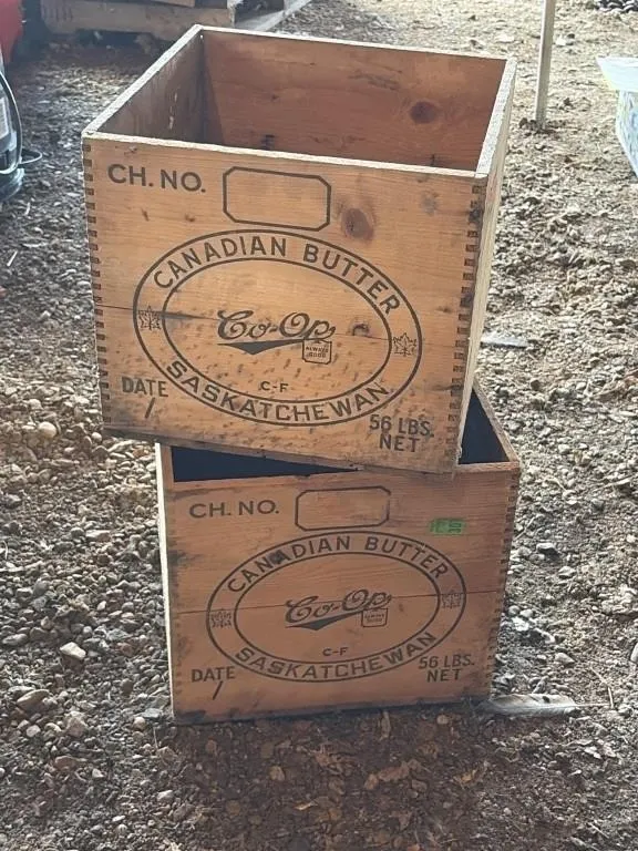2 Coop Butter Crates - 13.5x13.5x12 inches