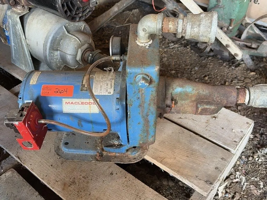 electric motor attached to a water jet pump