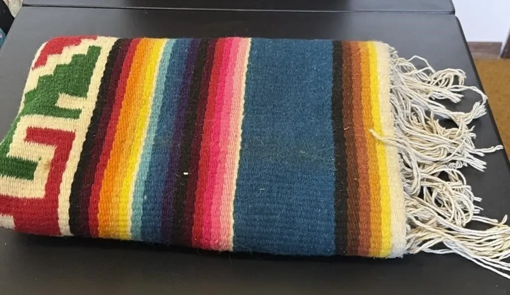 Hand woven Mexican blanket