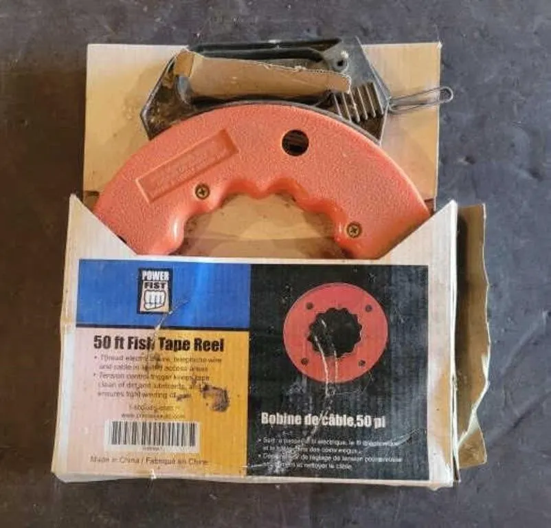 50' Metal Fish Tape Reel