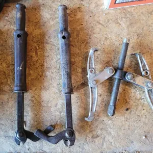 2 Vintage Nail Pullers, 9" Pulley /Bearing Puller