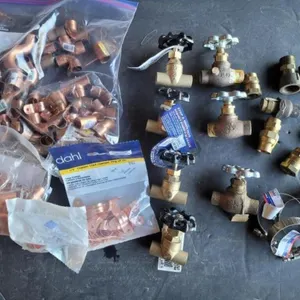 Assortment 1/2" Copper Elbows Shutoff Valves