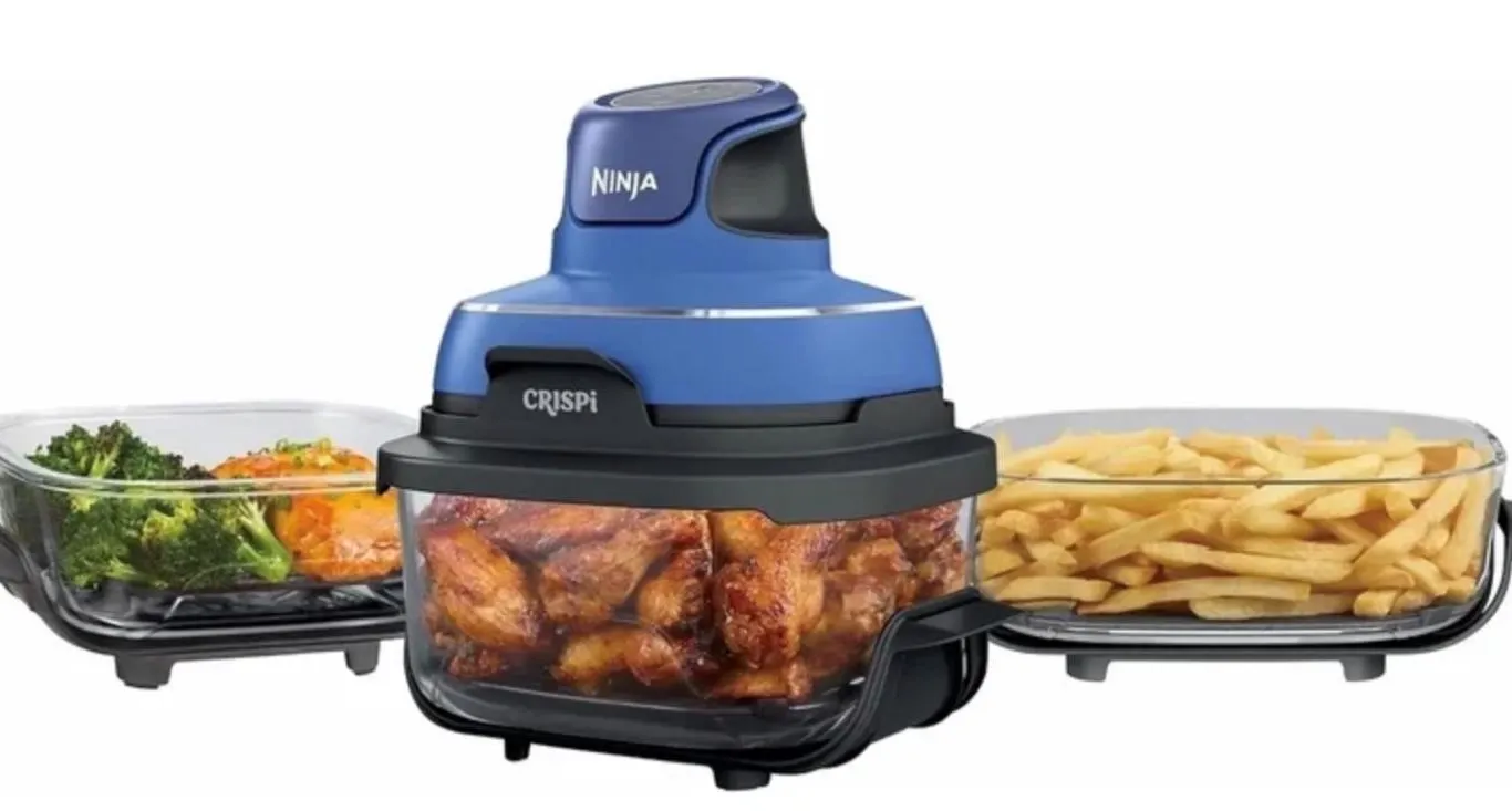 Ninja 5-in-1 Glass Air Fryer Cooking System Blue