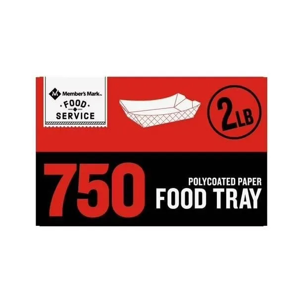 Polycoated Paper Food Trays 2lb Capacity 750ct