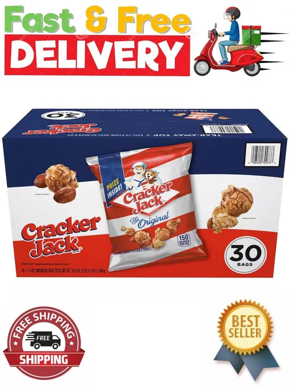 Cracker Jack Caramel Popcorn Peanuts 1.25oz 30pk