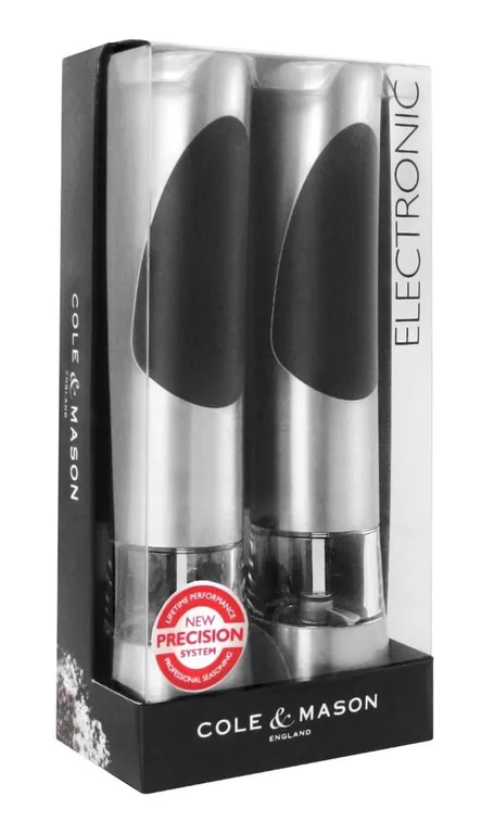 Cole Mason Electronic Salt Pepper Mill 2pk 8.5