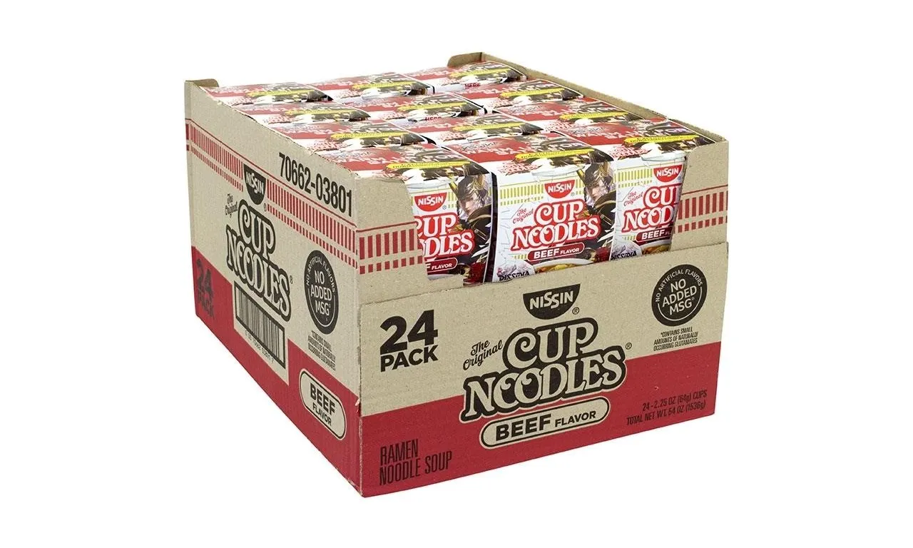 Nissin Beef Flavor Cup Noodles 2.25oz 24ct