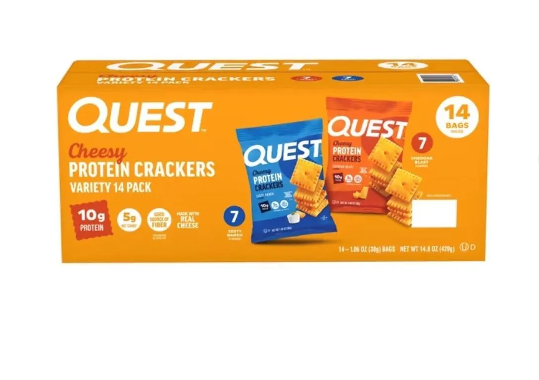 Quest Cheesy 10g Protein Crackers 14ct Variety