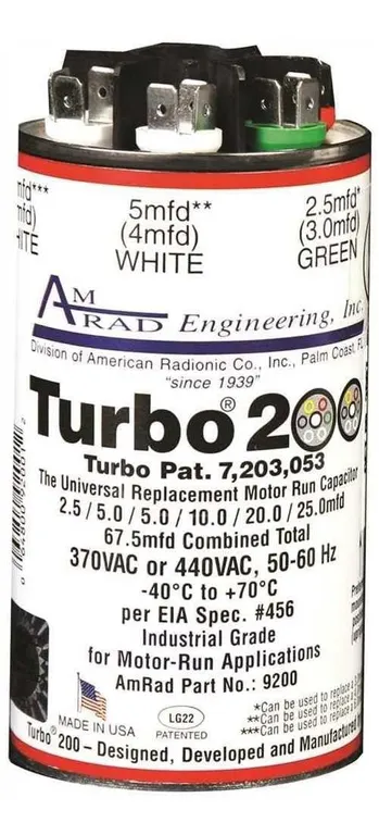 AMRAD Turbo 200 Motor Run Capacitor