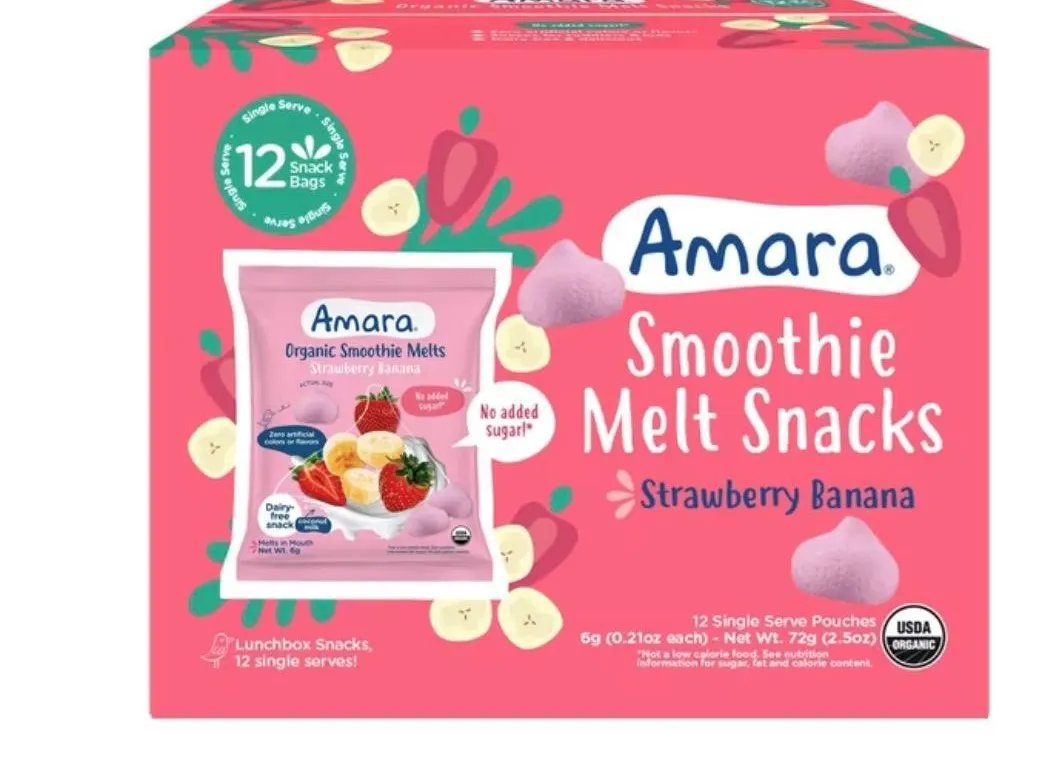 Amara Organic Strawberry Banana Smoothie Melts...