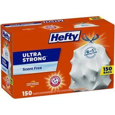Hefty Ultra Strong 13 Gal Kitchen Trash Bags 150ct