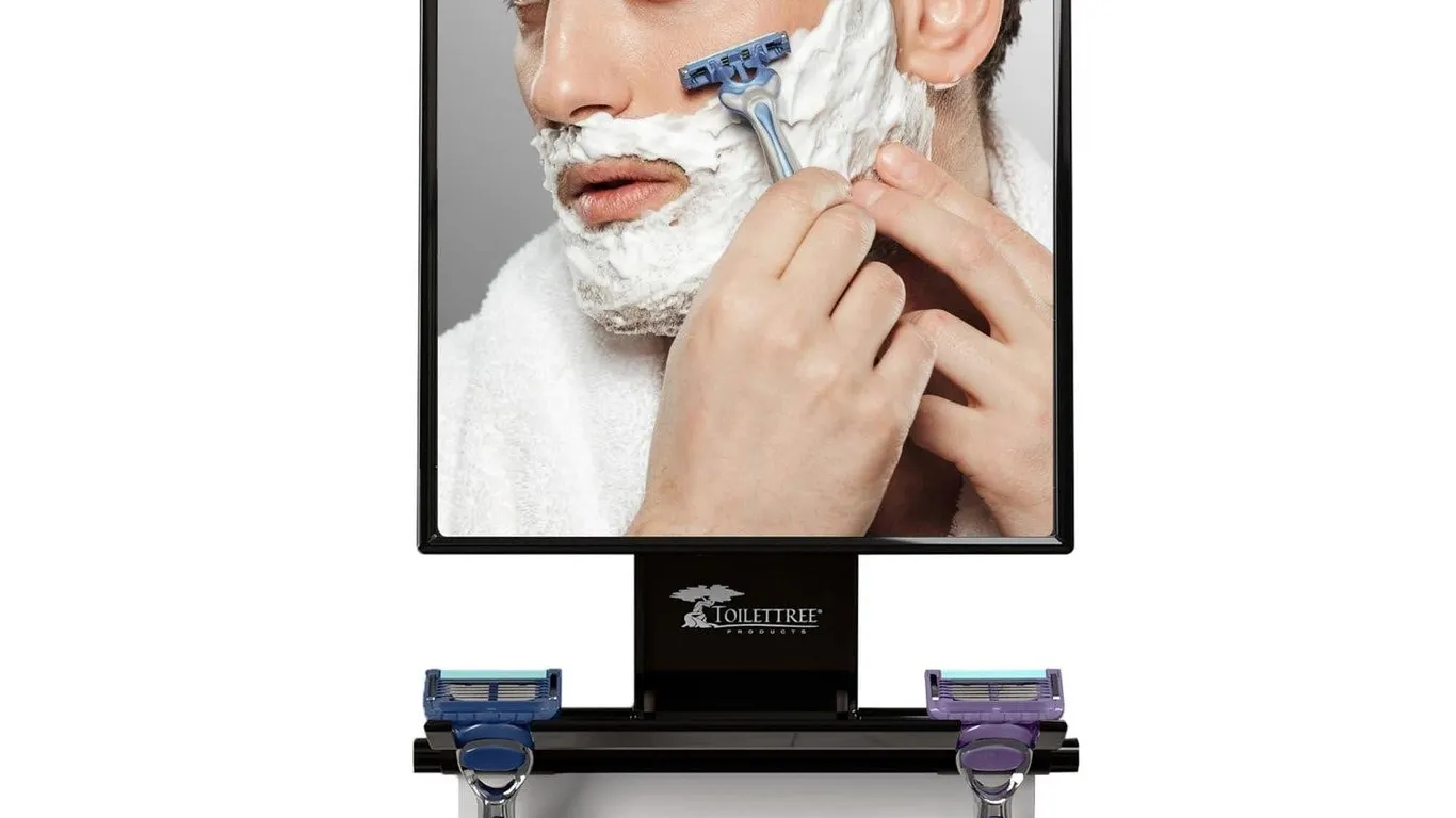 ToiletTree Products Fogless Shower Mirror Black