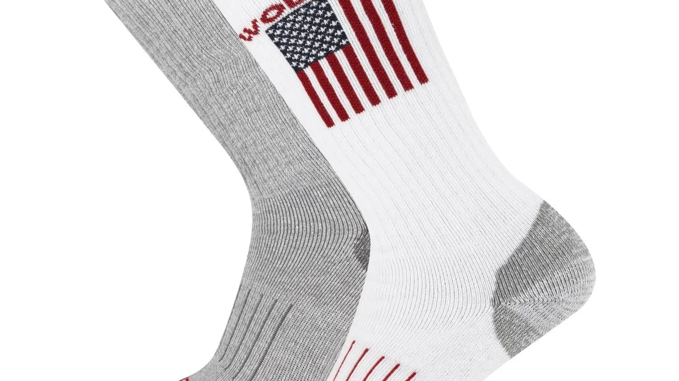 Wolverine Mens Crew Socks Size 7-12 2pk