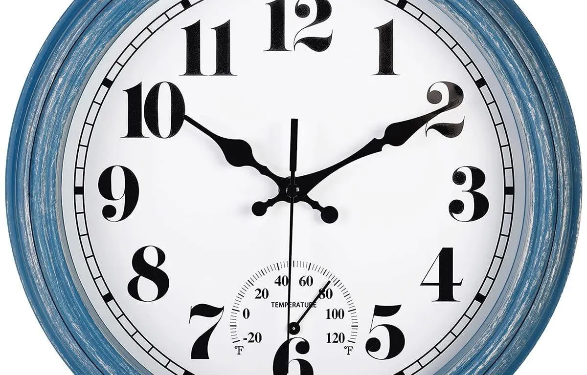 JENLYSTIME 12 Outdoor Retro Waterproof Wall Clock