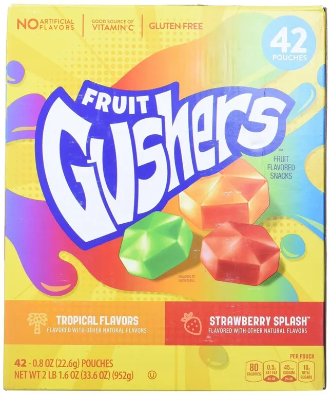 Betty Crocker Fruit Gushers Snacks 0.8oz 42ct