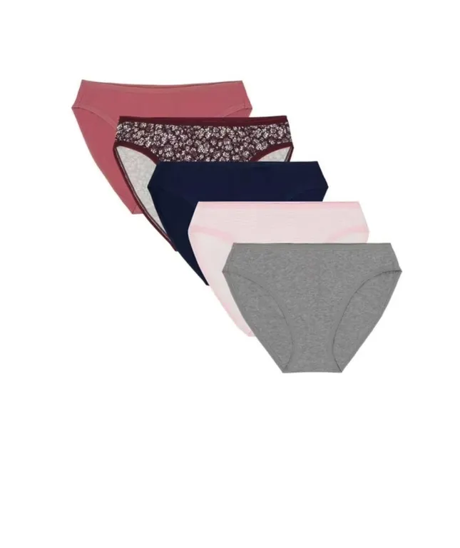 Womens Cotton Bikini Panty 5-Pack Set