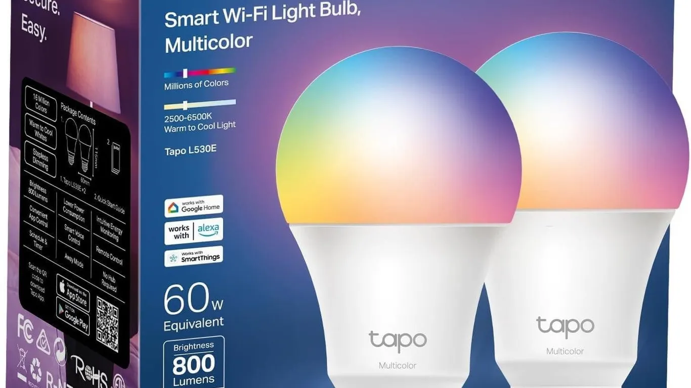 Tapo Smart LED Light Bulbs RGBW A19 2pk