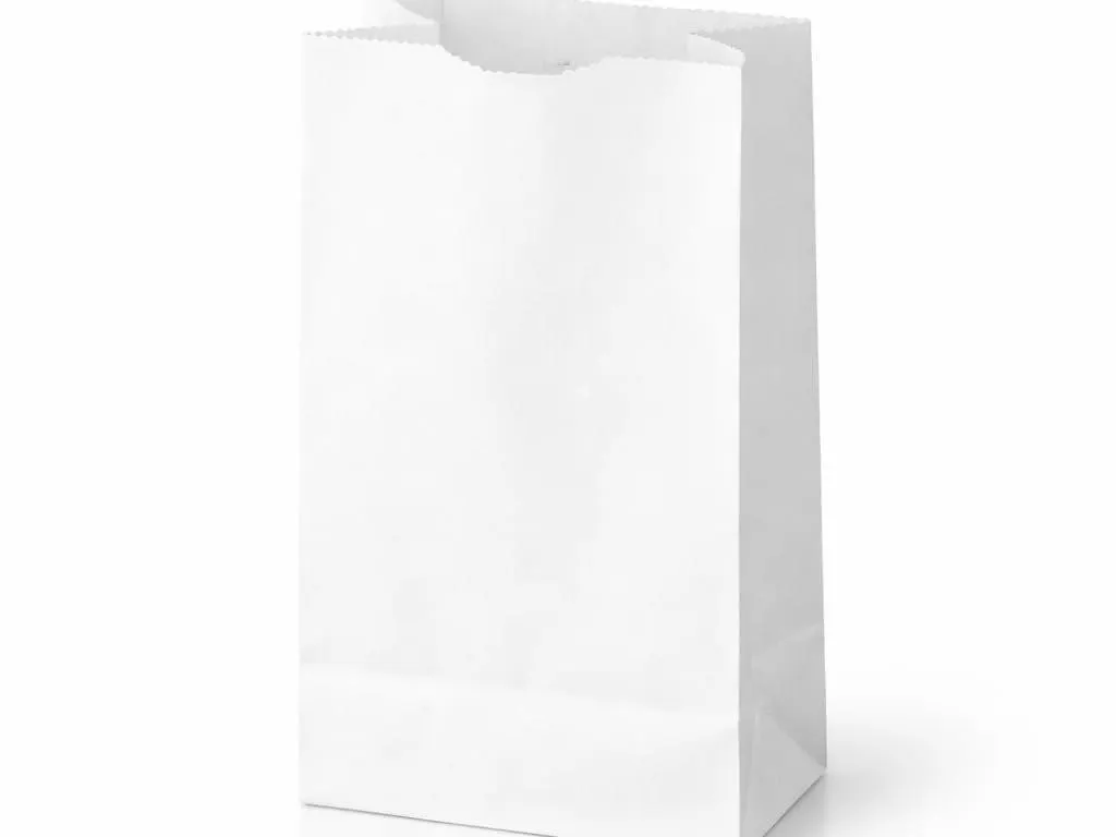 Perfect Stix White Kraft Paper Bags 2lb 100ct
