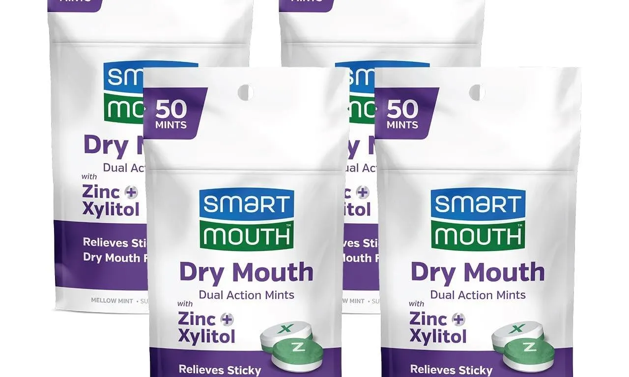 SmartMouth Dry Mouth Mints 50ct 4pk
