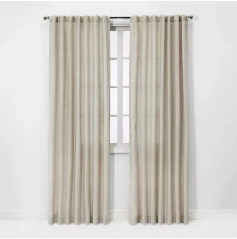 Threshold Linen Light-Filtering Curtain 54x95