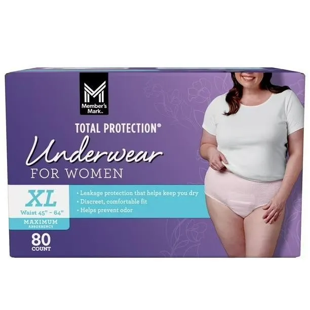 Total Protection Womens Underwear XL 80ct