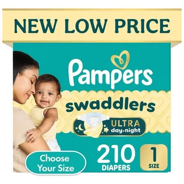 Pampers Swaddlers Ultra Diapers Size 1 New
