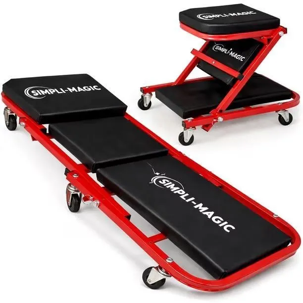 Simpli-Magic 2-in-1 Foldable Creeper Seat Stool