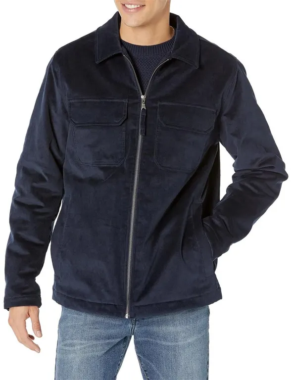 Amazon Essentials Mens Corduroy Work Jacket Navy L