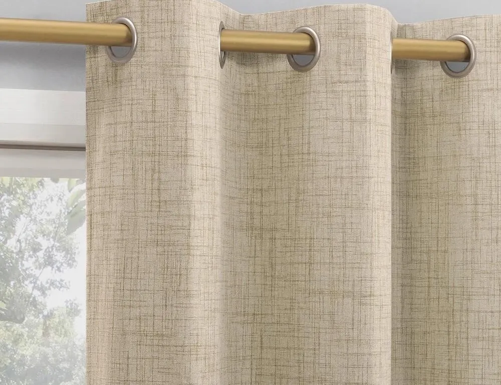 Sun Zero Arlander Blackout Curtain 40x84 Beige