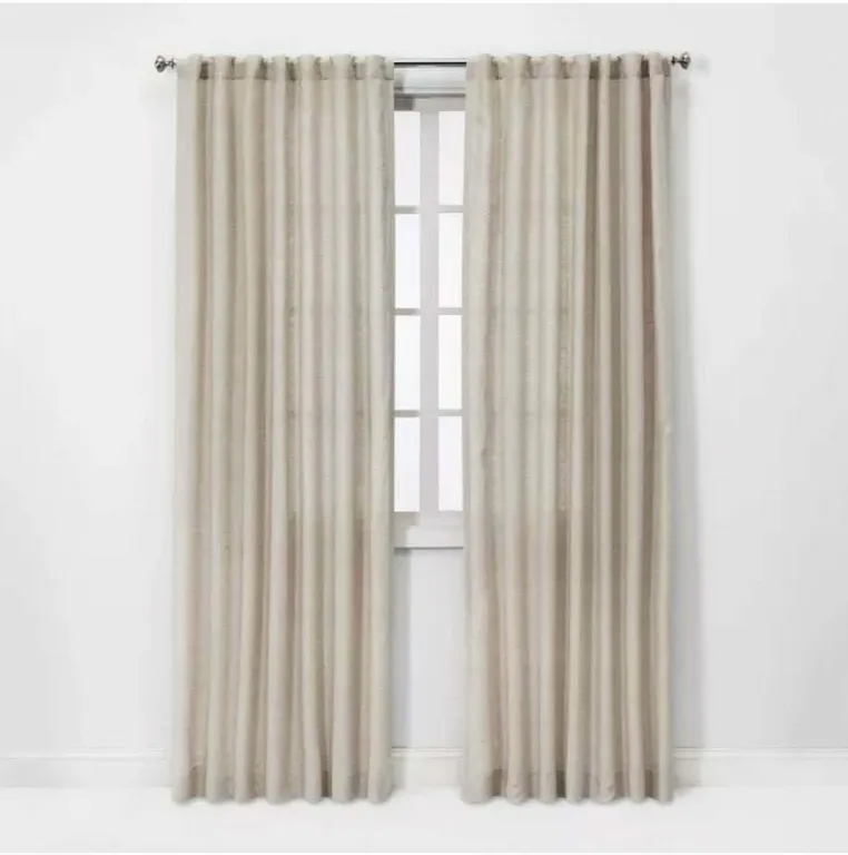 Threshold Linen Light-Filtering Curtain 54x95