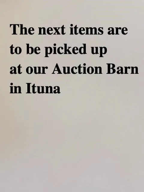 Items from here on, are back at our barn in Ituna