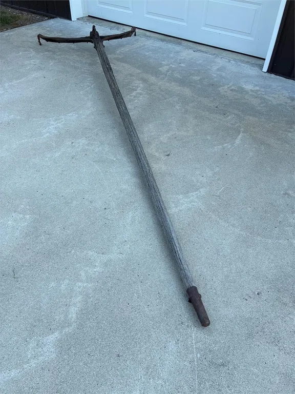 Buggy Pole. Unpainted. Wired on one side.