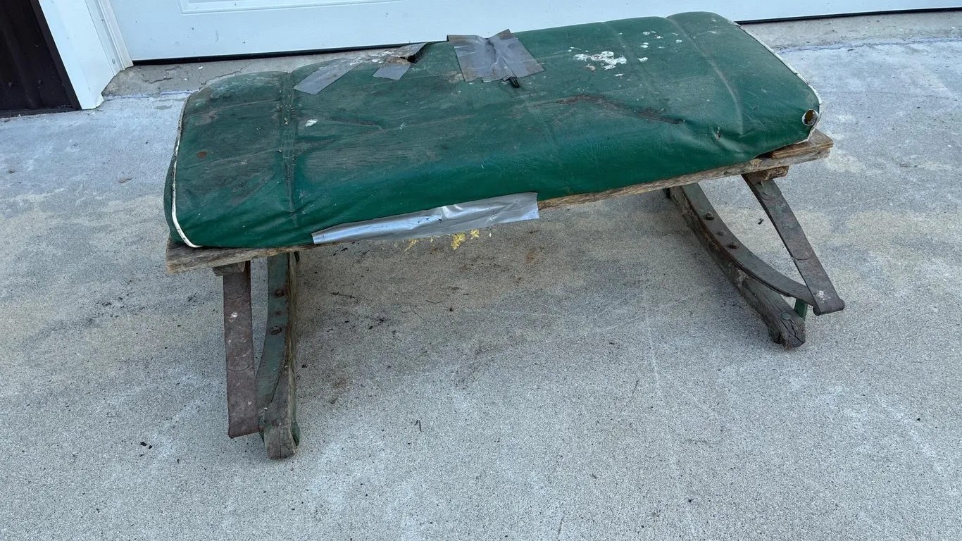 Wagon seat. Homebuilt. Good hardware