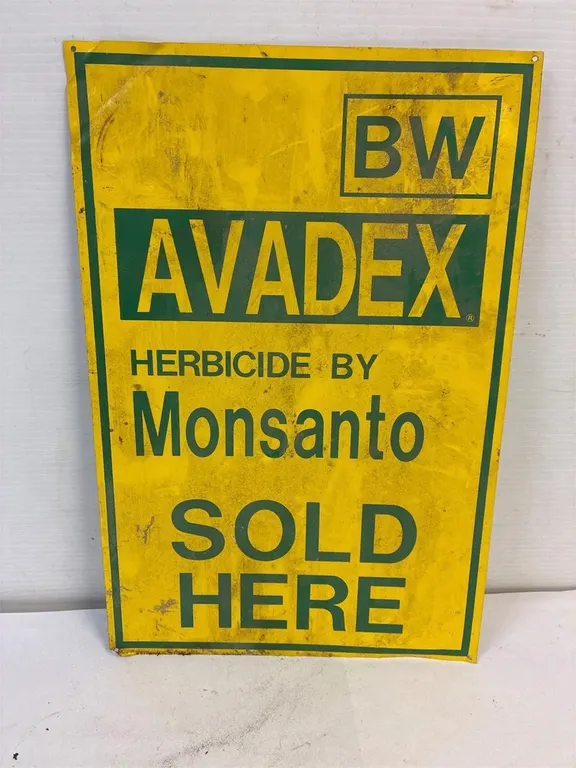 Avadex sold here. Tin sign. 1 sided. 12 x 18”