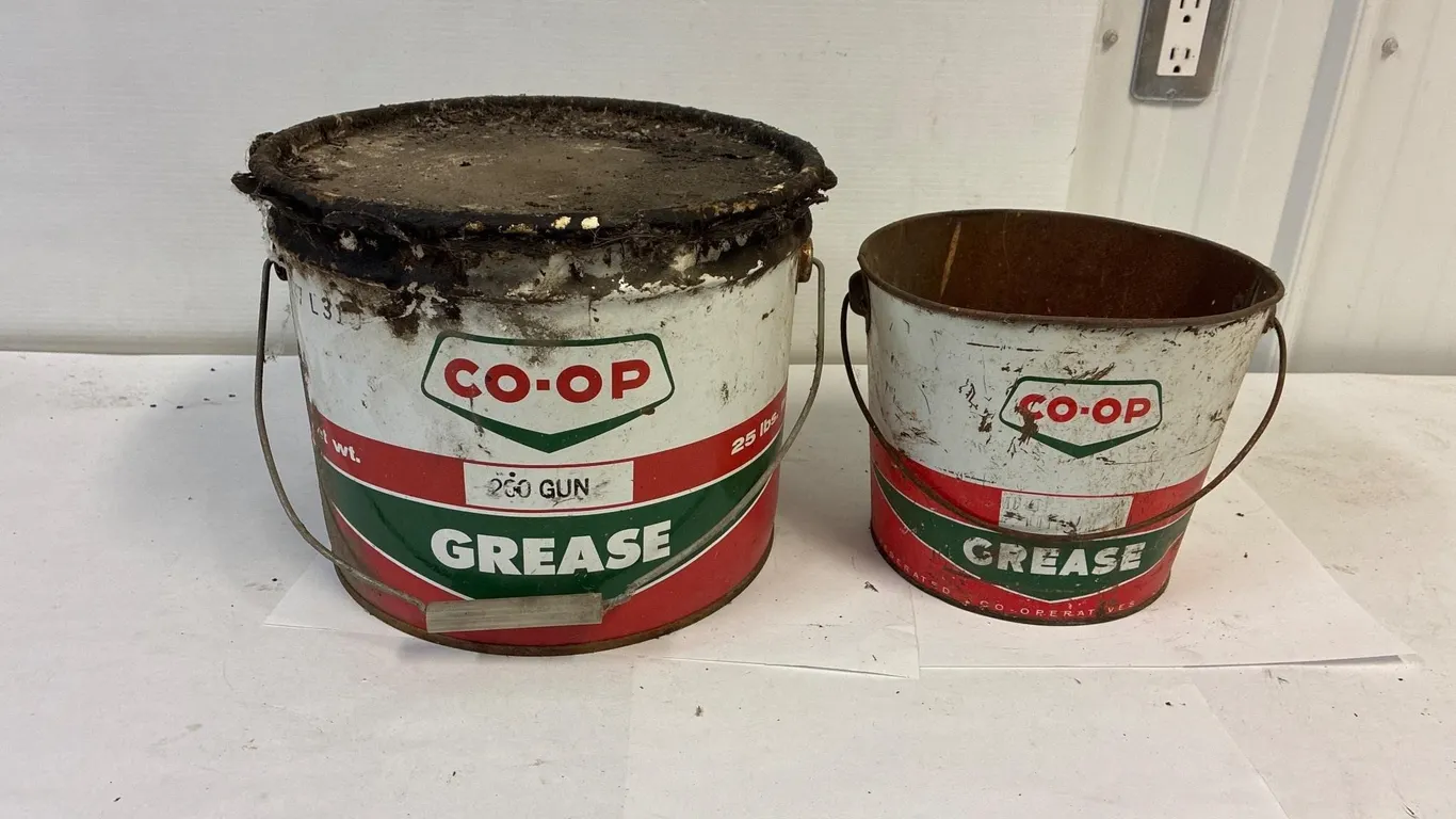 2 Co-op Grease Pails. 25 and 10 pound pails