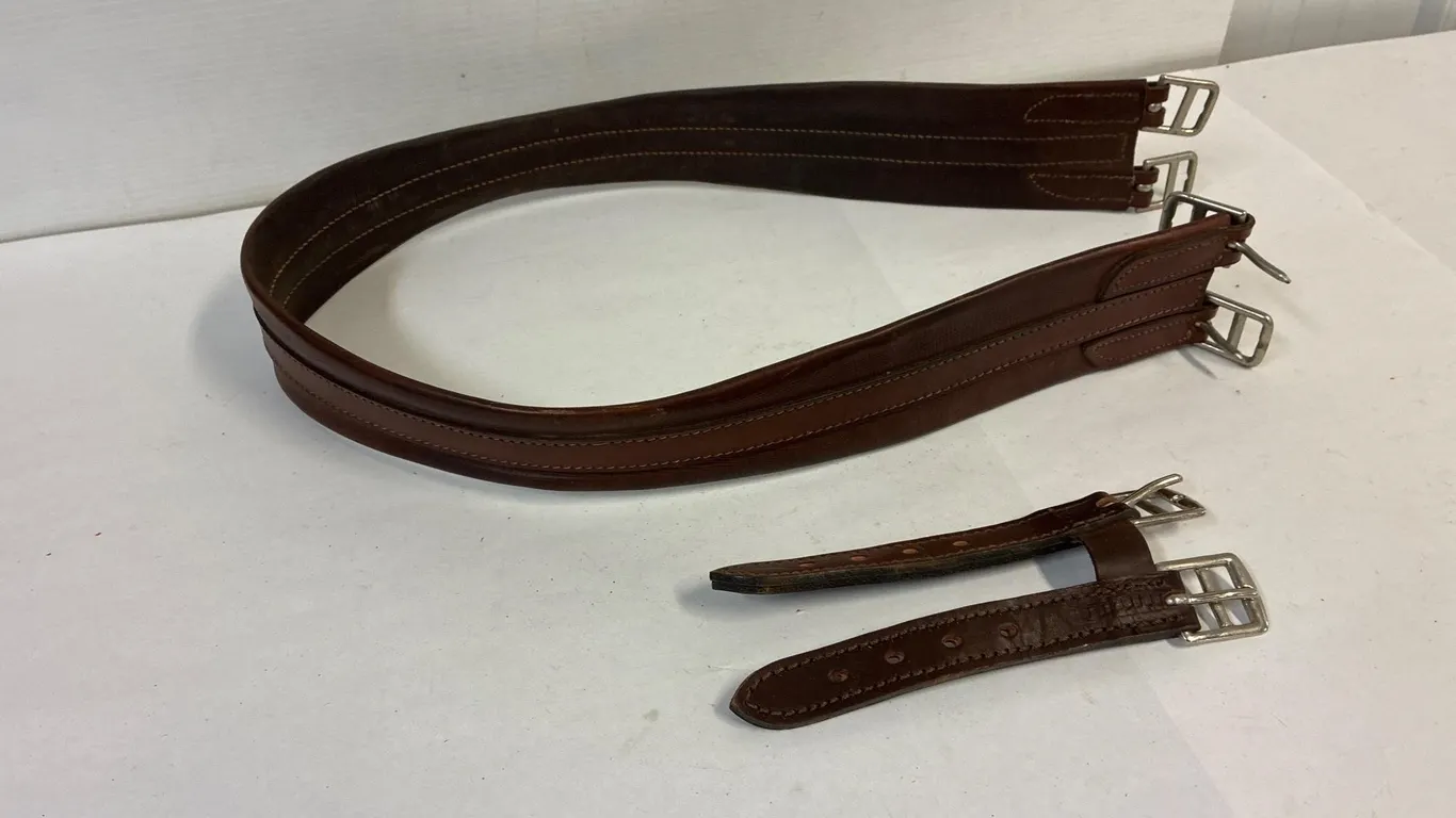 44” Leather equestrian belly guard or cinch.