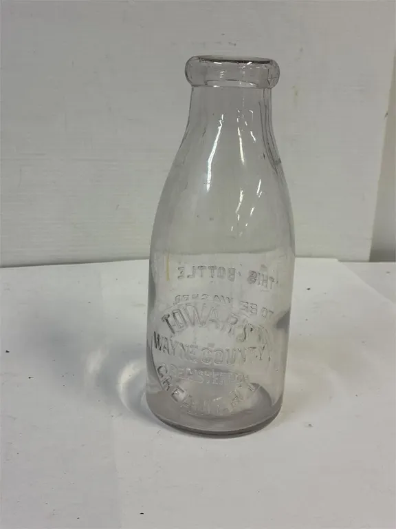 Towar’s creamery glass milk bottle