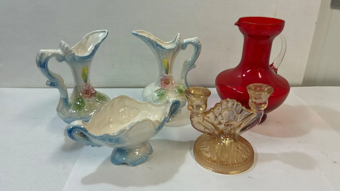 Ceramic and glassware.