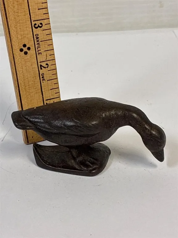 Metal or cast iron goose figurine
