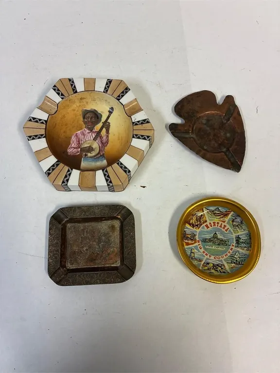 Ashtrays. Nippon. Copper. Tin