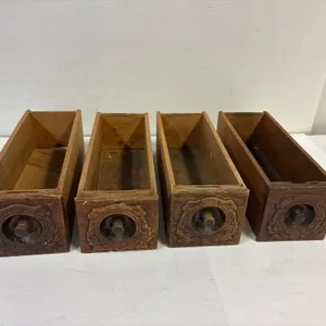 Antique wood Sewing Machine drawers.