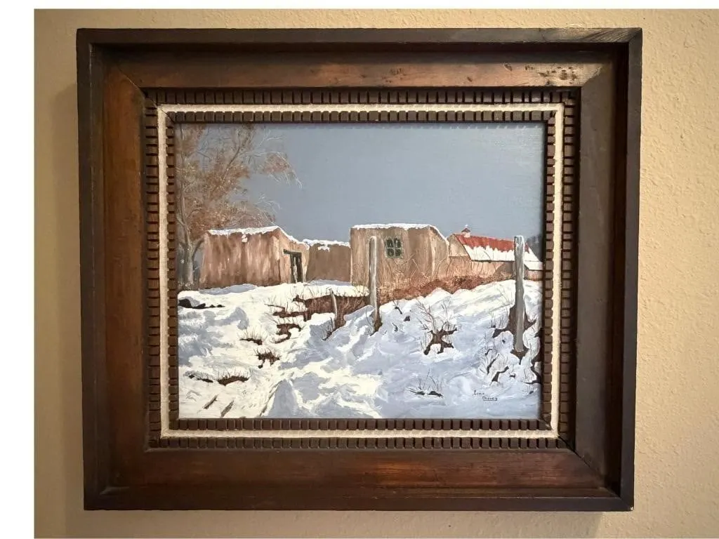 Gene Chavez Signed Winter Landscape Painting