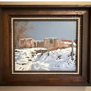 Gene Chavez Signed Winter Landscape Painting