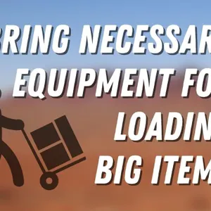 Bring Helpers and Supplies