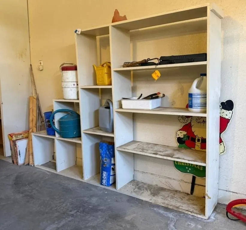 White Painted Wood Shelving Unit