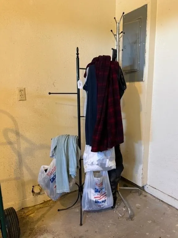 Metal Coat and Hat Rack