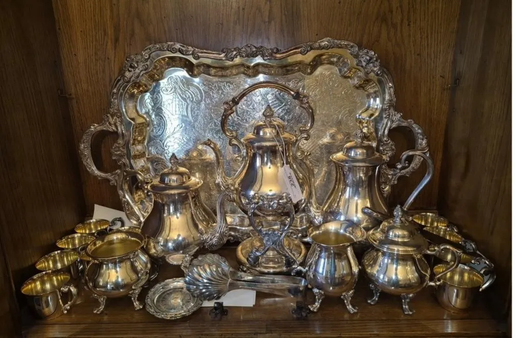 Sheridan Silver Plated Tea Set & Platter