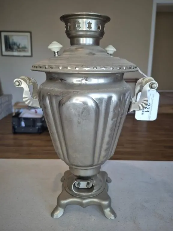 Vintage Electric Metal Samovar Tea Urn